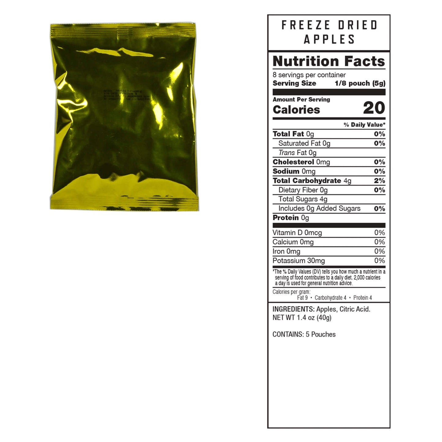 Freeze Dried Fruit - 120 Serving Survival Food Kit