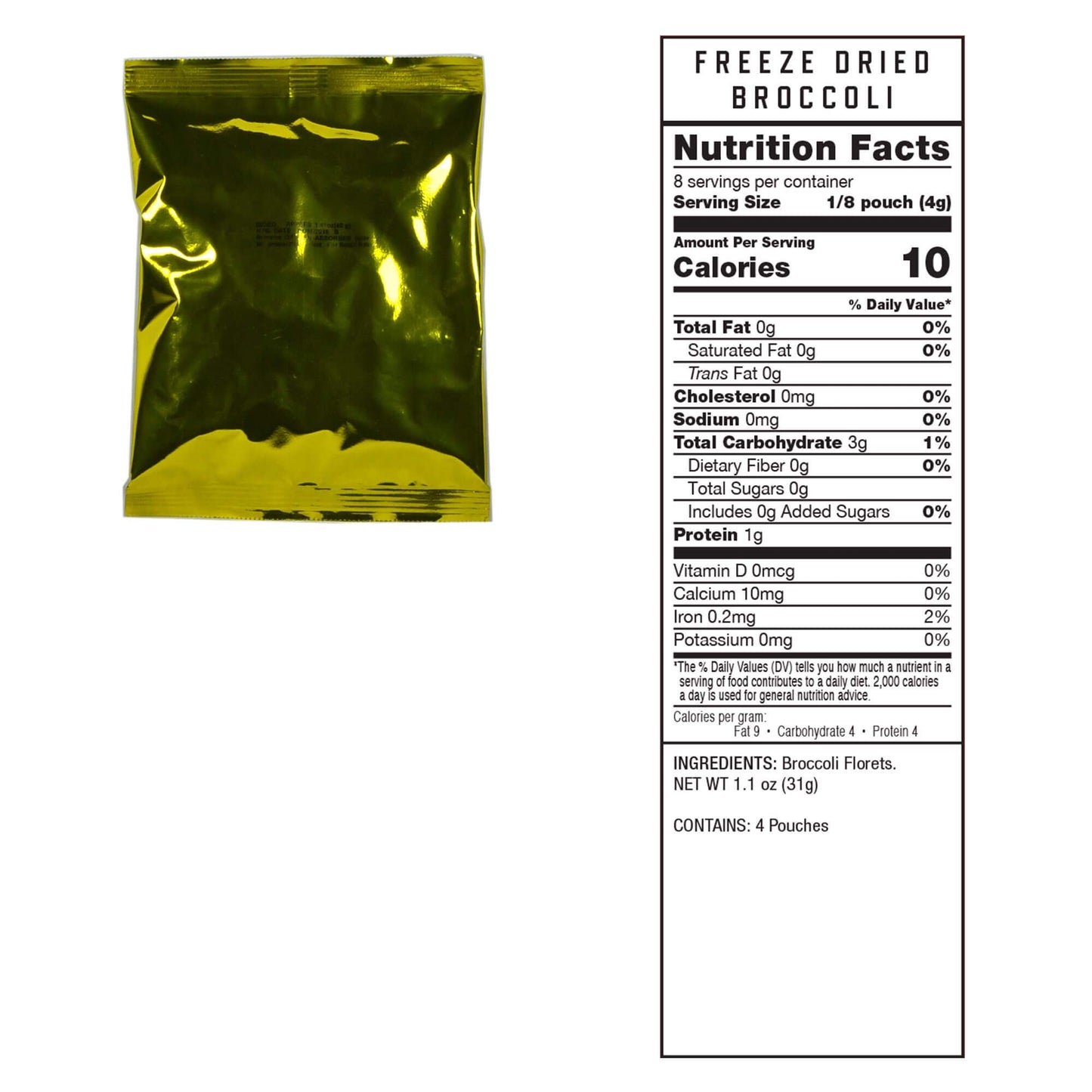 Freeze Dried Vegetables - 120 Serving Survival Food Kit