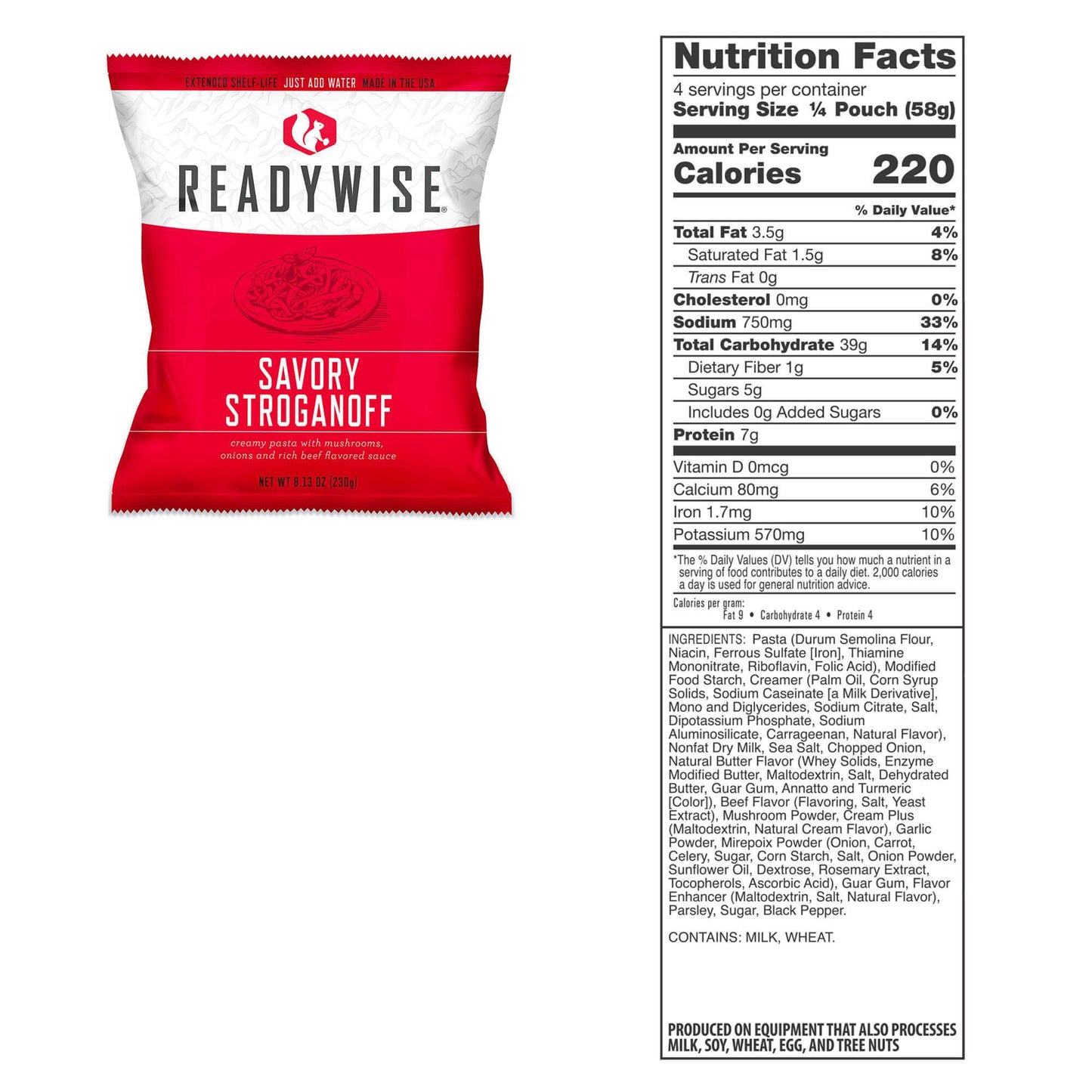 Entrees Only - 60 Serving Survival Food Grab and Go Kit