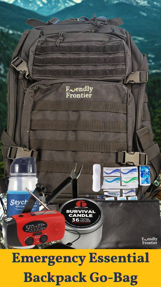 Backpack Go Bag - Emergency Essentials Kit (Premade - Customizable)
